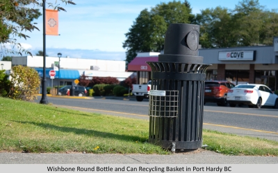 Wishbone Round Bottle and Can Recycling Basket in Port Hardy BC